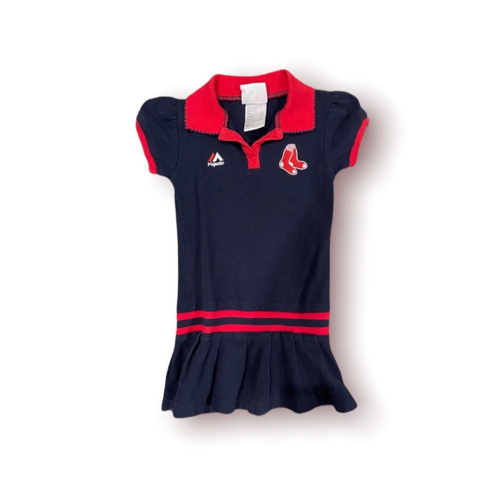 Girls red Sox cheer dress